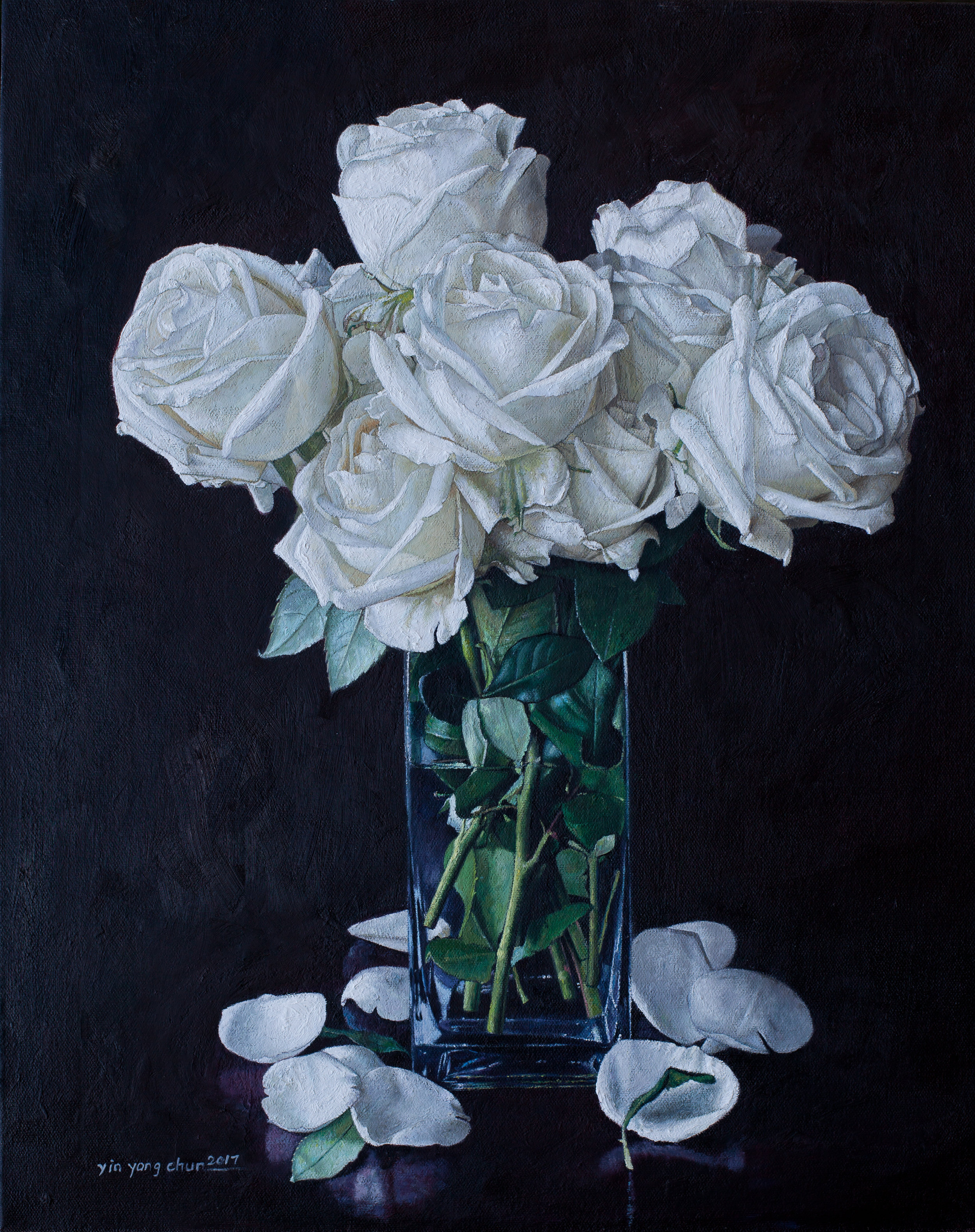  White roses  16 x 20  2017 