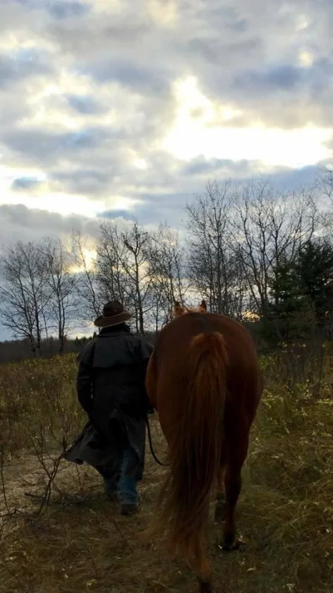 A man and his horse