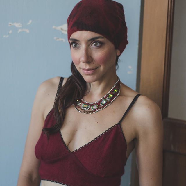 @alissacatt in our cashmere bralette &amp; beanie. These are so soft &amp; will warm your heart &amp; head ❤️📷 @douglasfur365 on location @locketspace