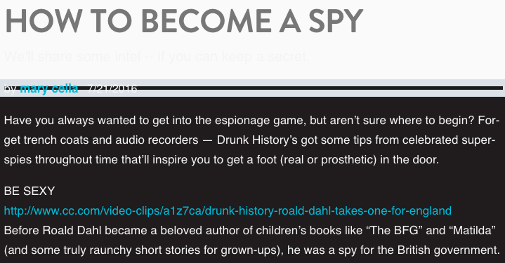 How to Become a Spy
