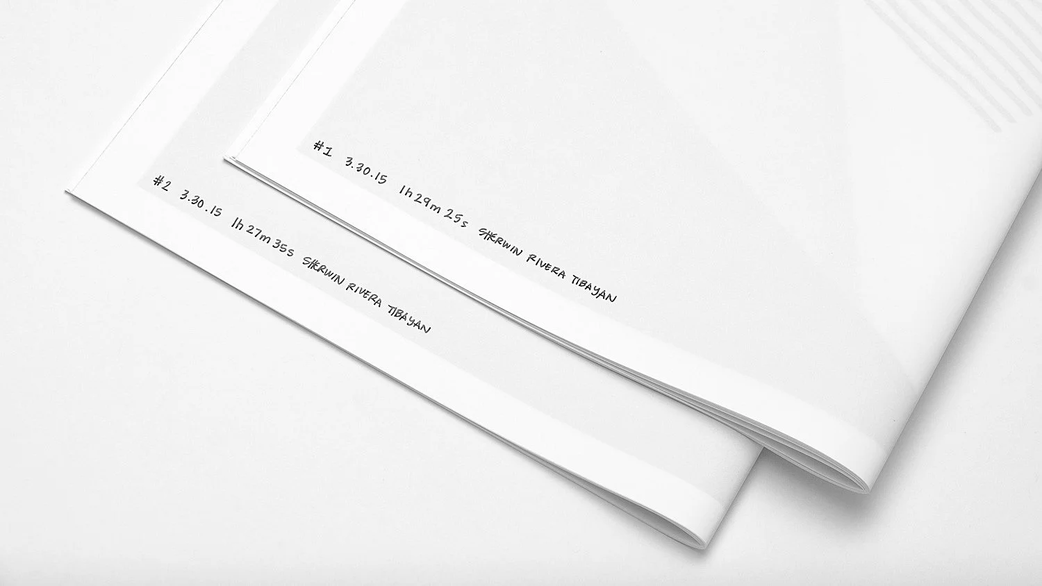 At the end of each sitting, I record the length of time I needed to complete the marks.
