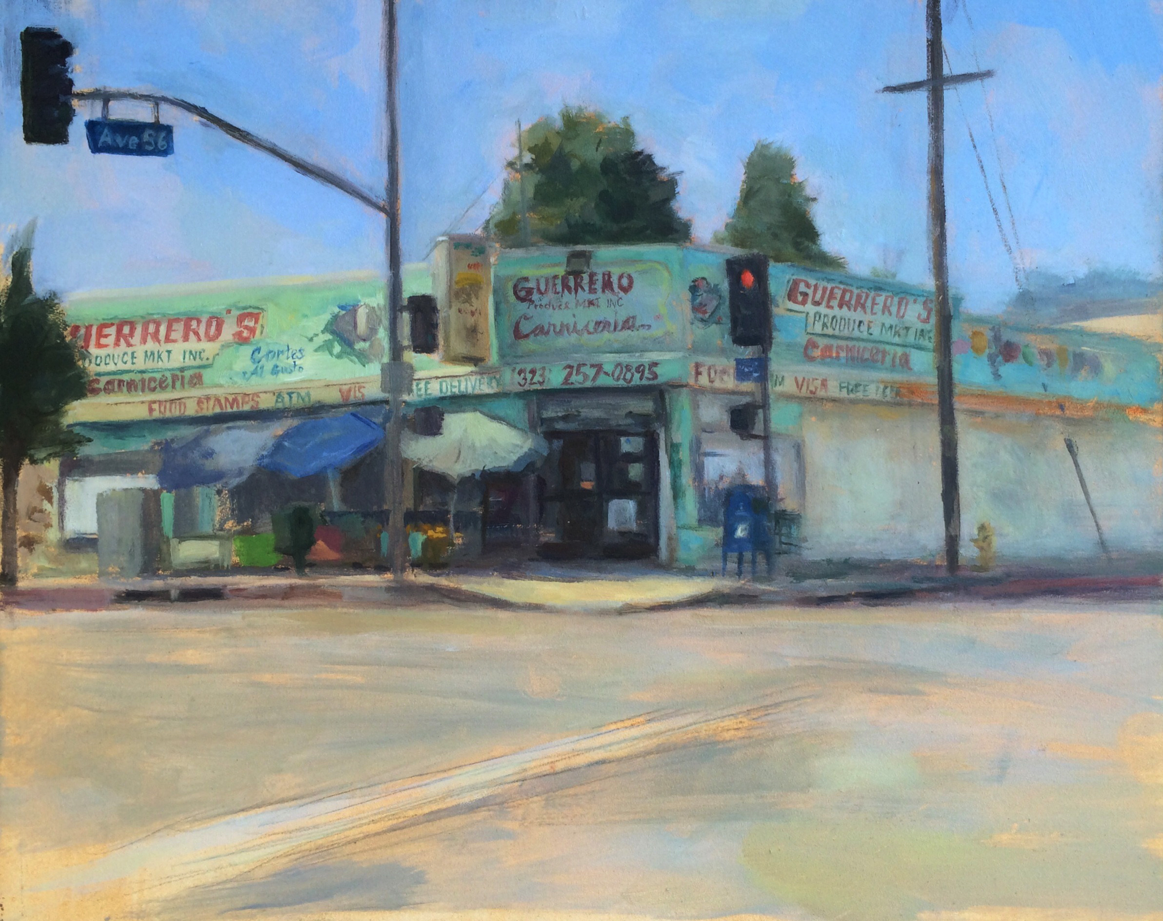   Guerrero Carniceria in Highland Park , oil on panel. 8x10 inches 