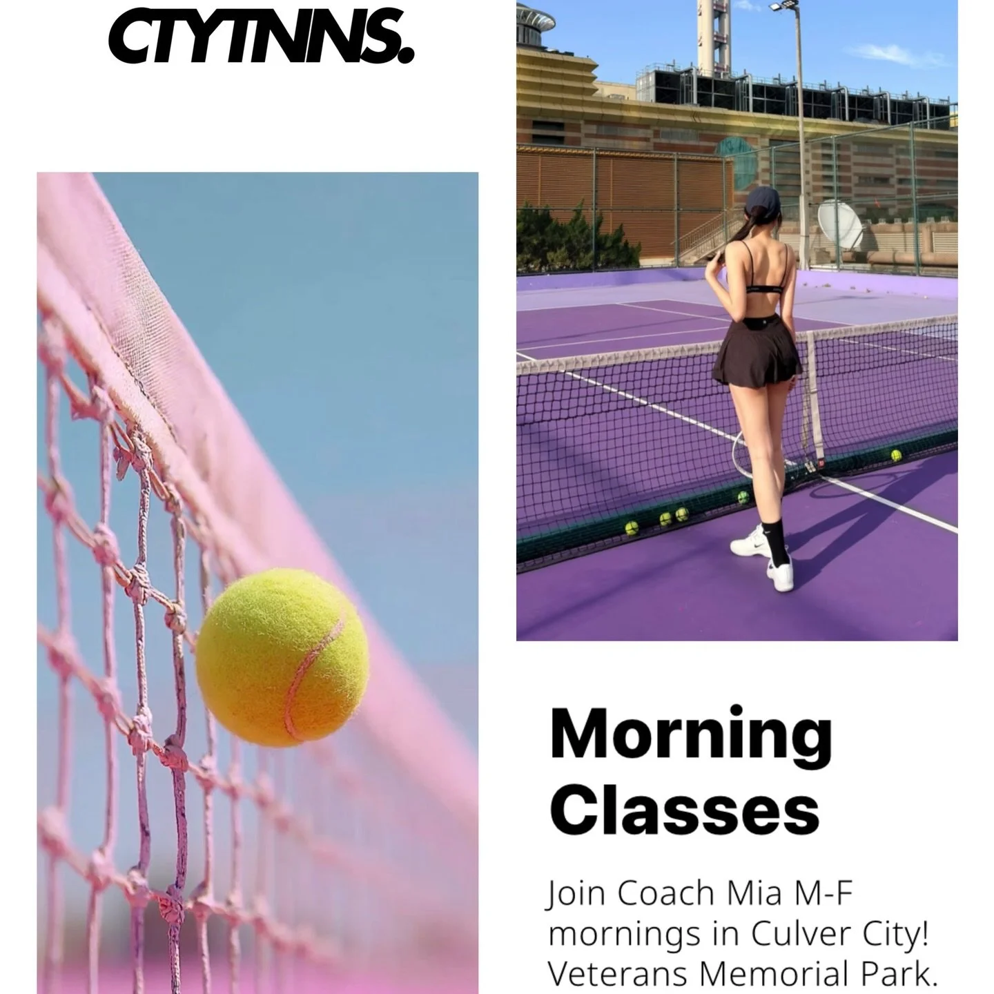 For 2026 join Coach Mia weekday mornings for Adult Beginner and Intermediate Classes! Mia is a former D1 college tennis player ready to make you work! #tennis #culvercity #westla #joincitytennis #tennislessons