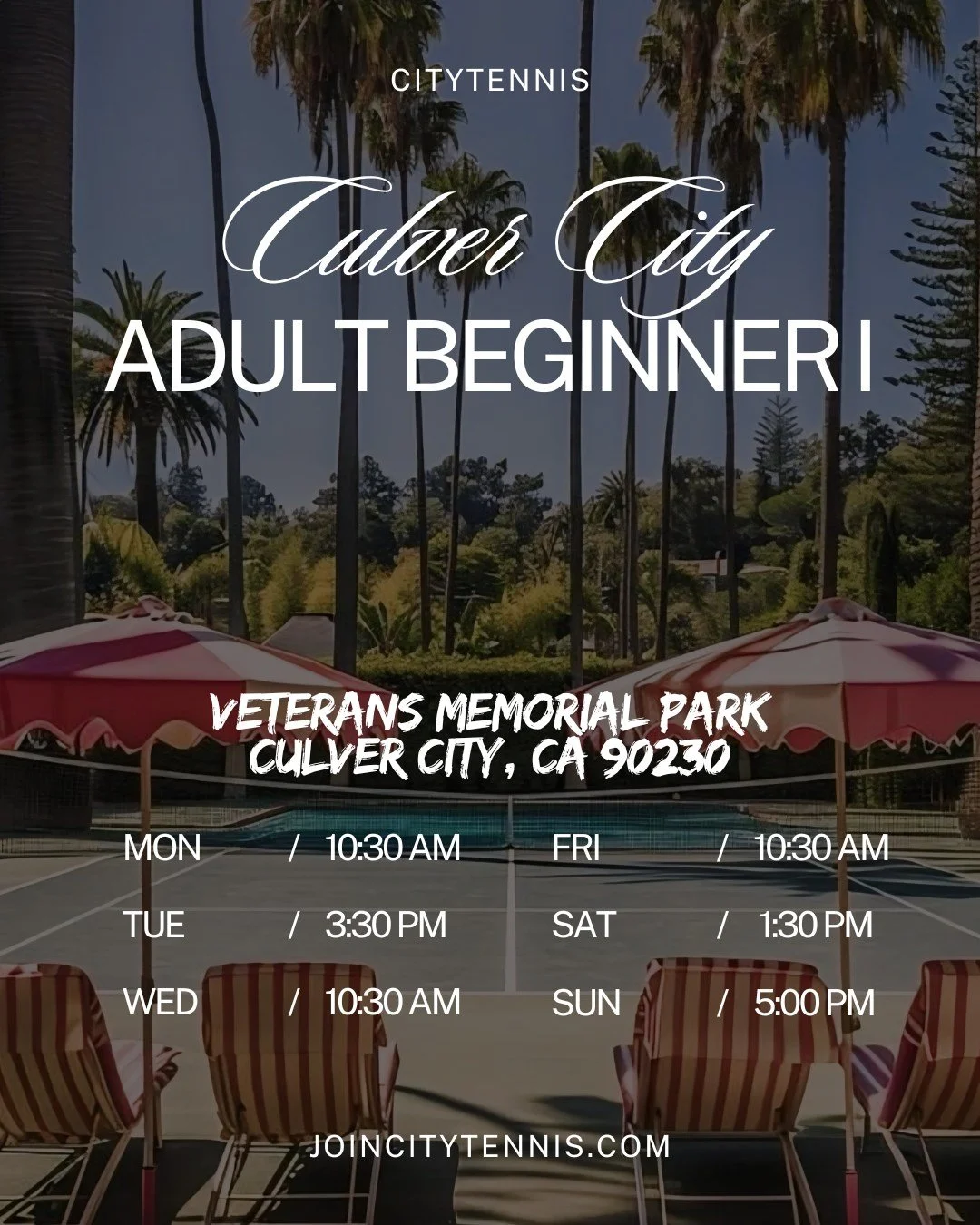 Complete beginner? No problem. Ladies &amp; gentlemen, lets learn tennis and have some fun! #culvercity #joincitytennis #2026 #tennis #los angeles