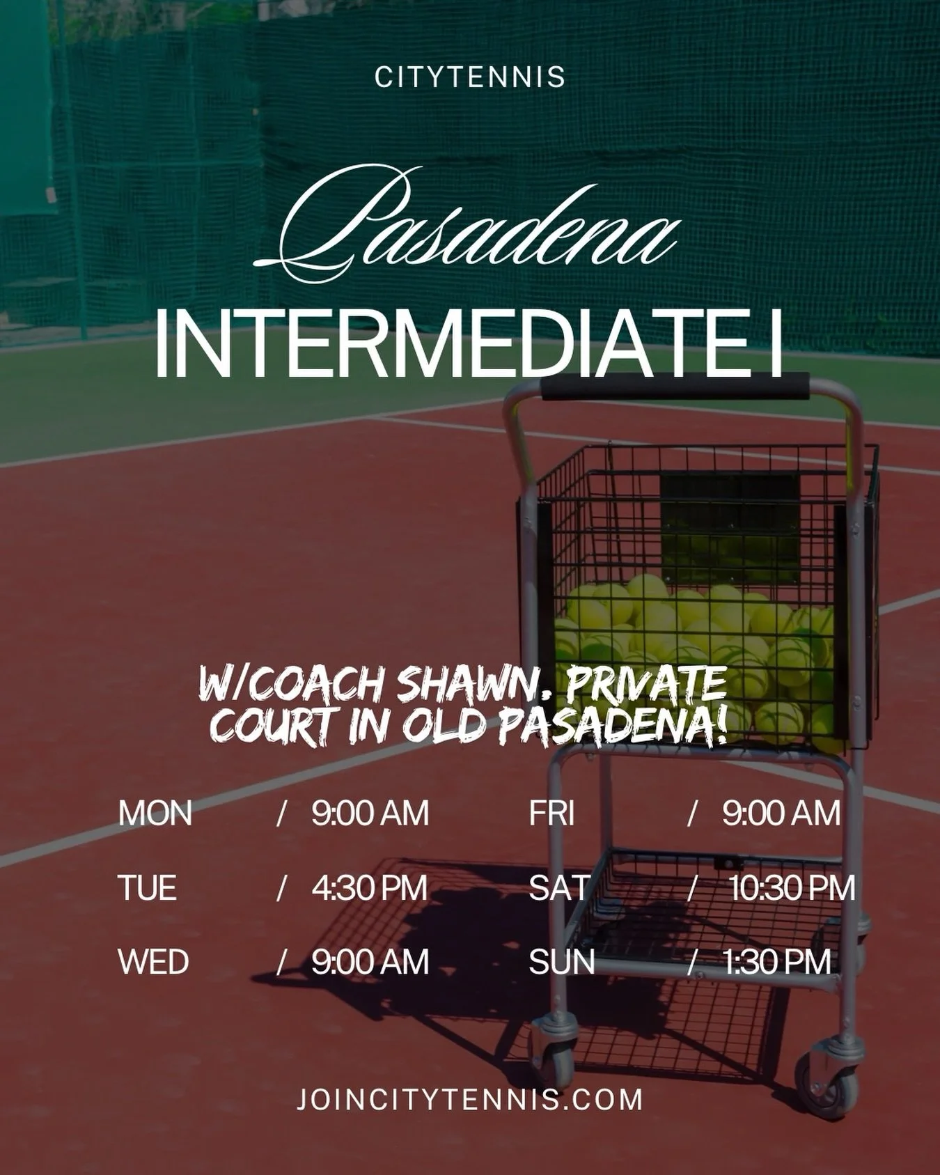 See link in Bio #joincitytennis #tennis #pasadena #southpasadena #2026