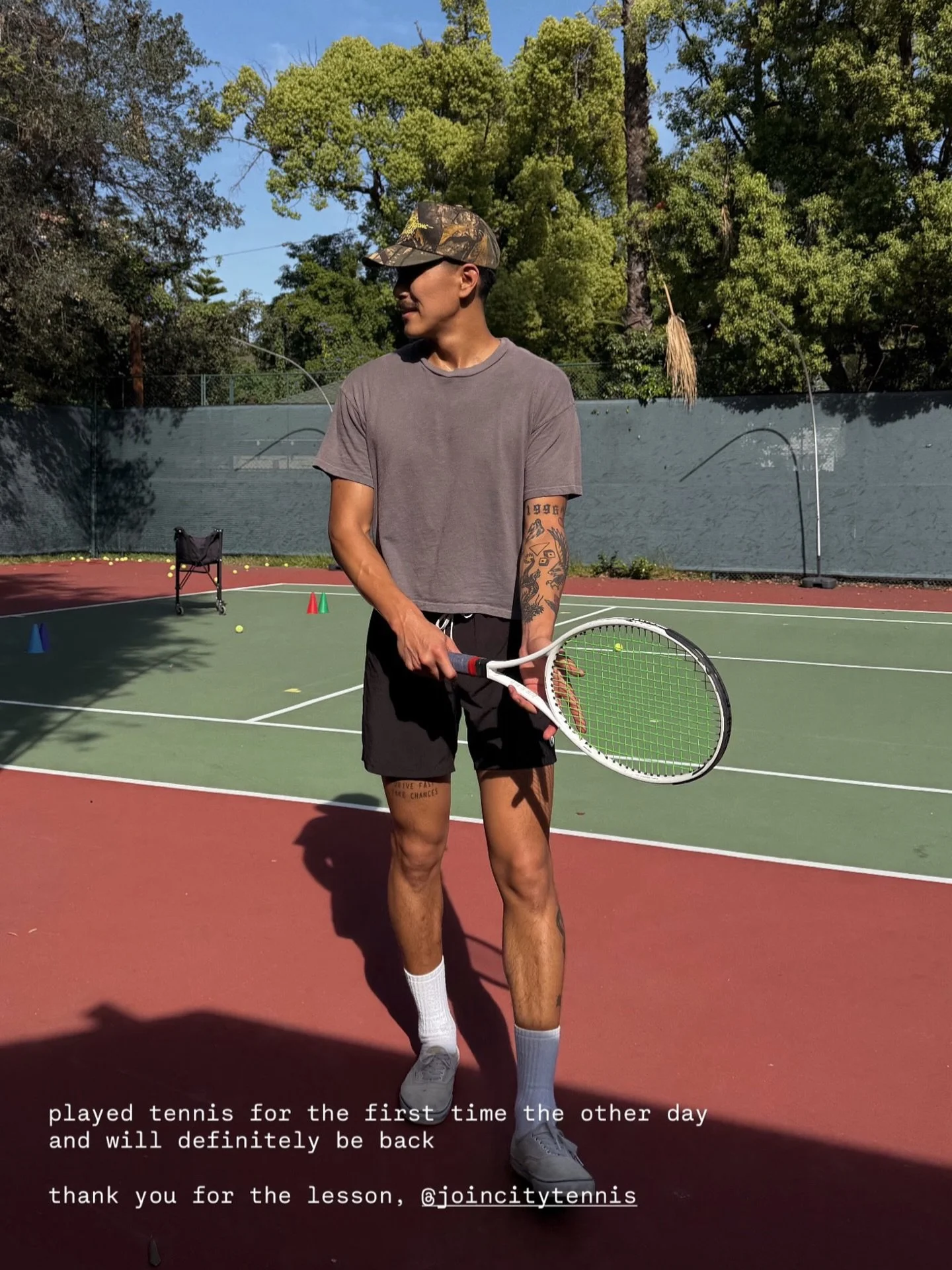 Thank you for trying us out @zechlee_ ! Was an honor to work with you @merchant.shawn #joincitytennis #tennis #pasadena #southpasadena #2026