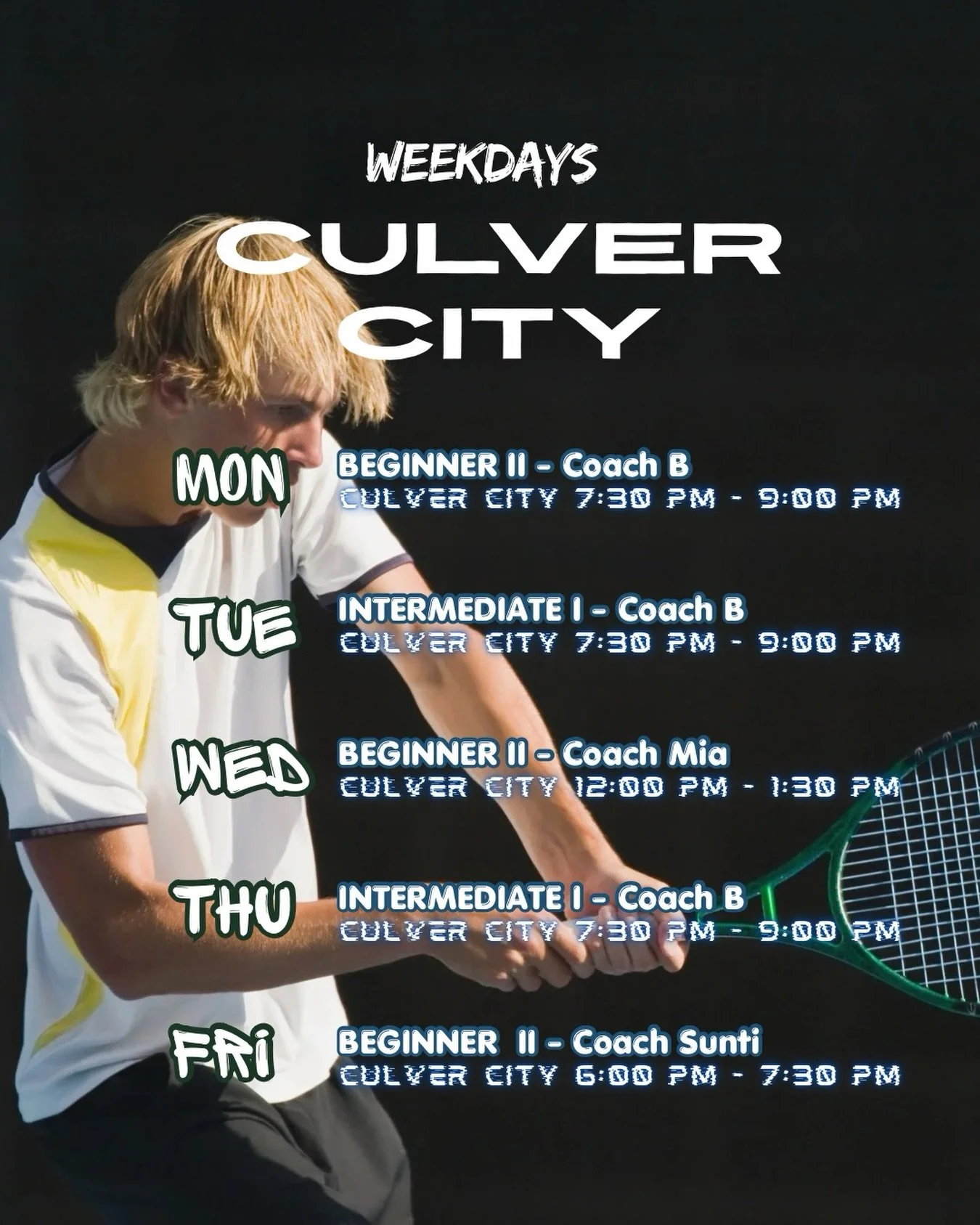 Weekday classes going strong in Culver City! #Joincitytennis #tennis #culvercity #losangeles #2026 @coachbtv @tennisamateurforever @sunti_p