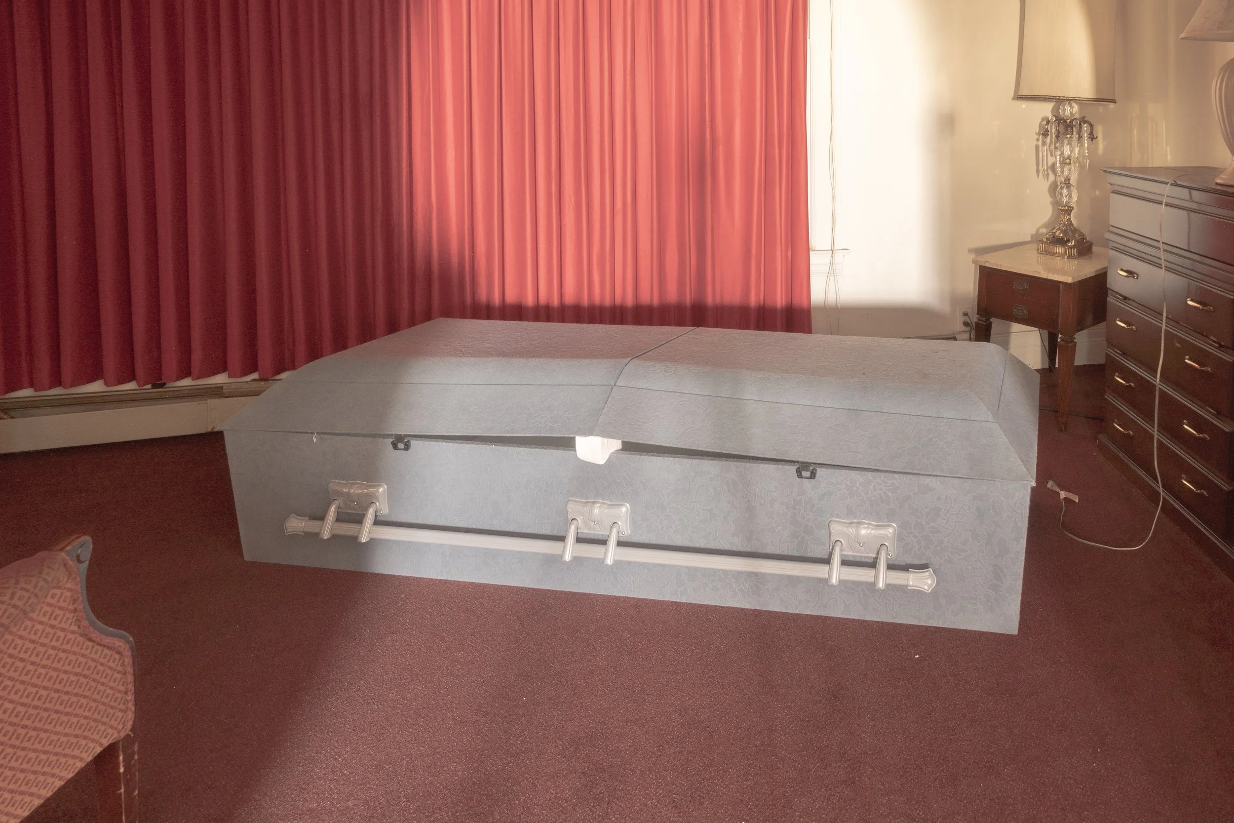 Abandoned Funeral Home Casket