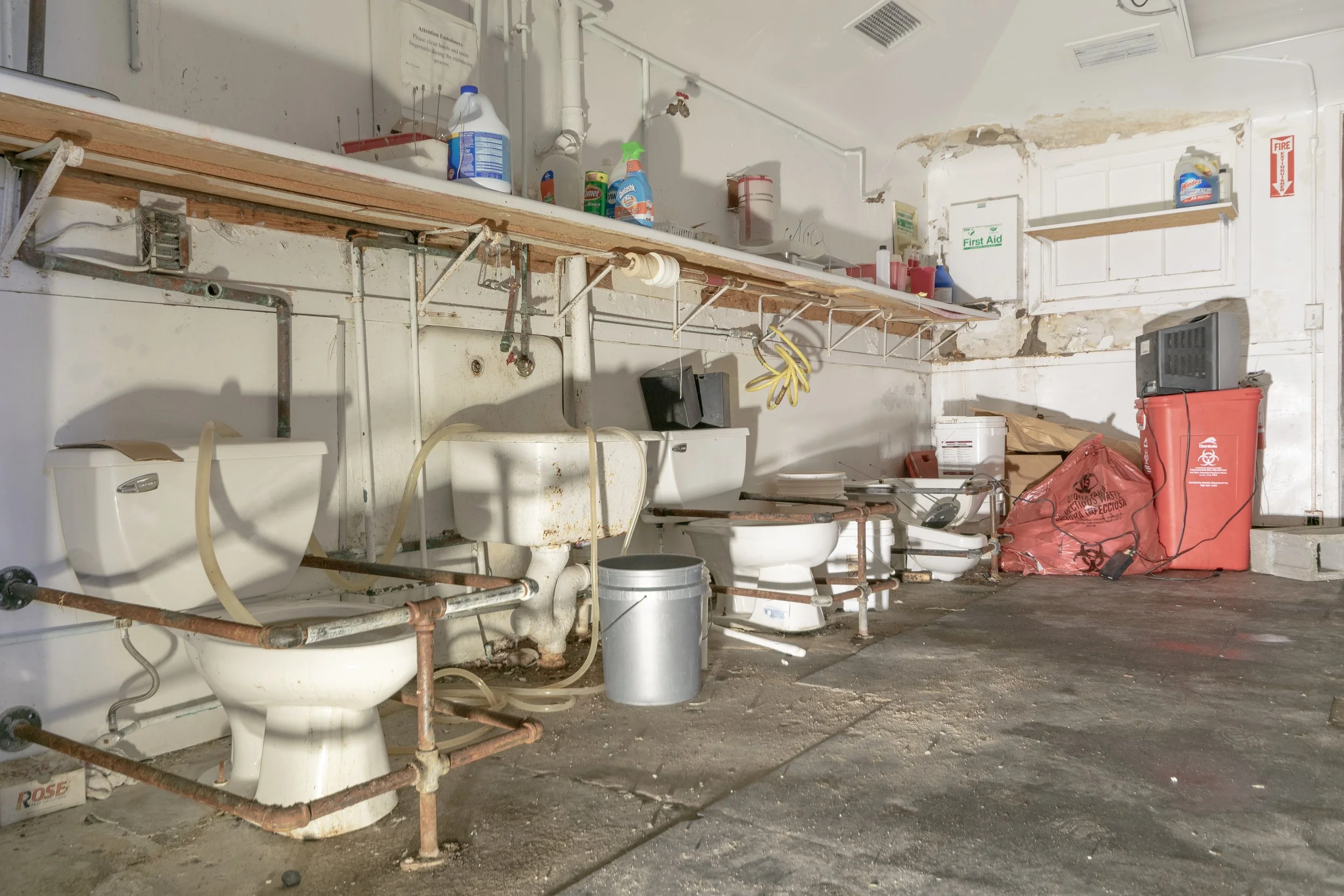 Abandoned Funeral Home Embalming Room