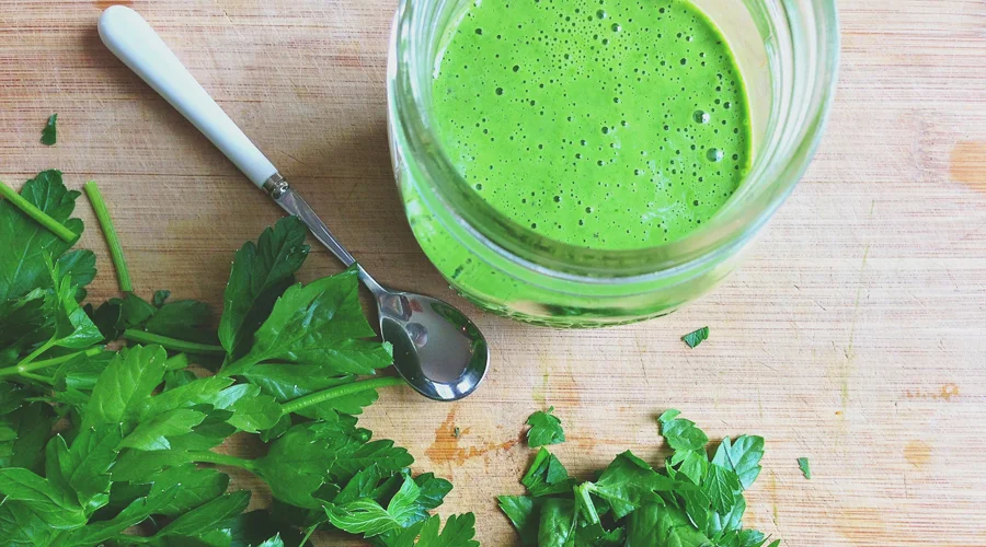 Farmer's Market Salad + Creamy Parsley Dressing