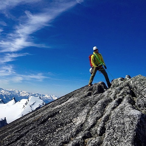 Short roping is a dark art...but very satisfying. Climbing in the Bugaboos. #alpineclimbing #climbing #shortroping #guiding #bugaboos #YesGoldenBC