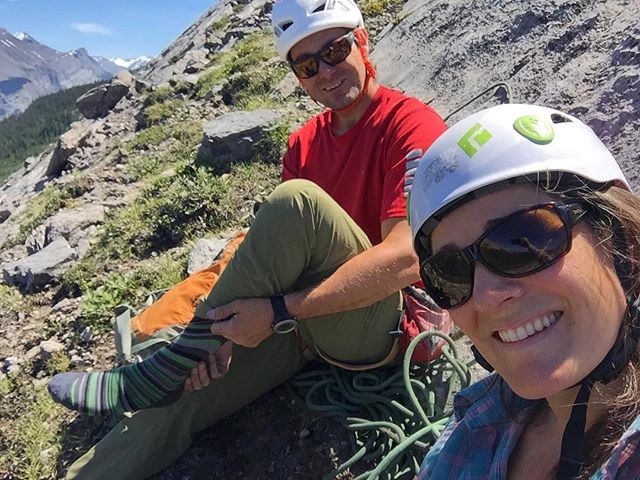 Good times in the Canadian Rockies with @colleen_gentemann #rockclimbing #canadianrockies #climbing
