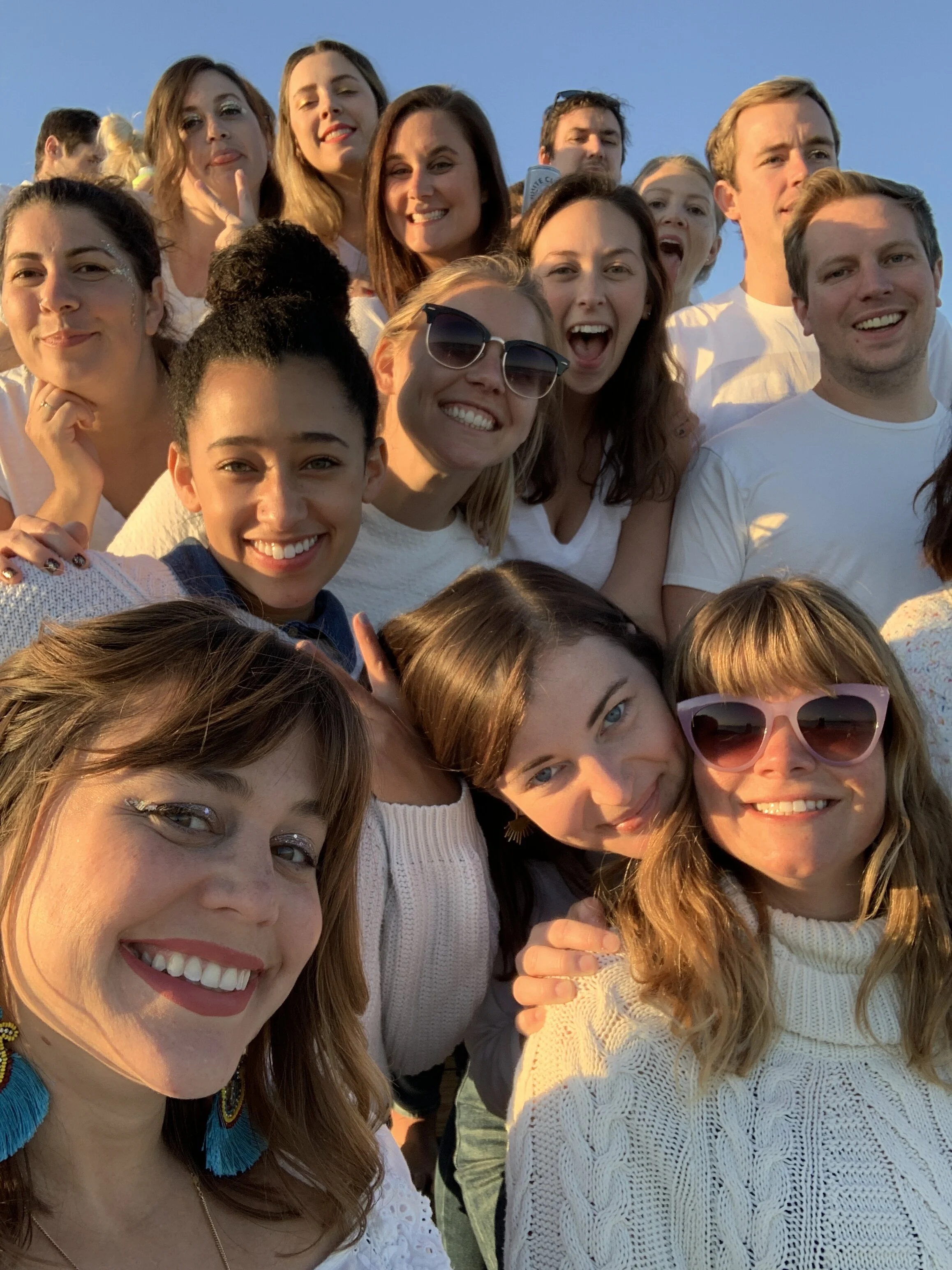 This is just a phone photo - there are pictures on a real camera, tripod and all, which I CANNOT wait to see. This is my “Ellen at the Oscars” picture and I love all of these faces so much.