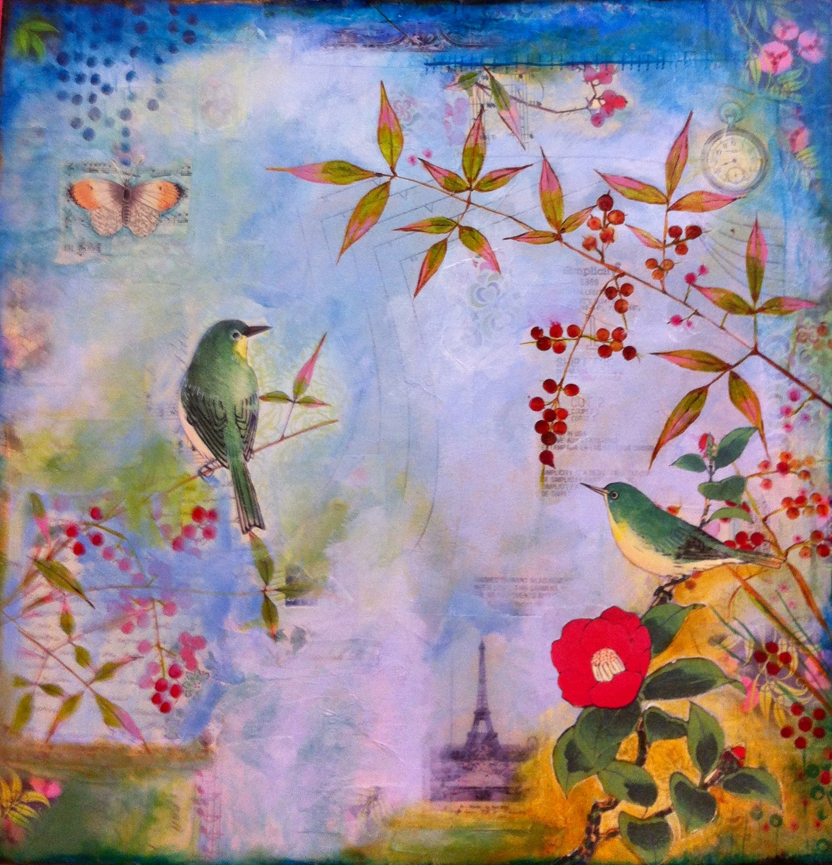 Bamboo,Berries and Birds