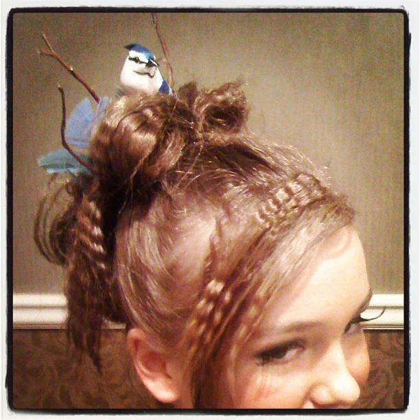 Birds nest Updo for fashion show
