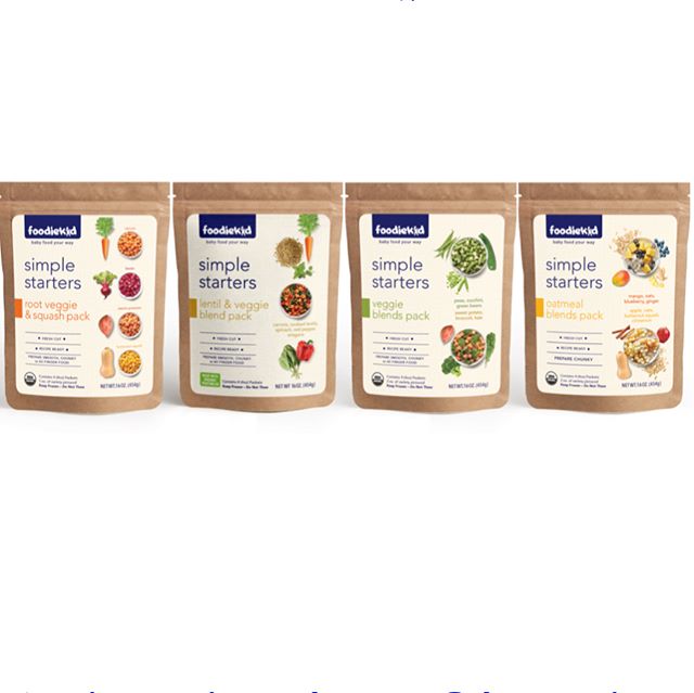 I am so excited to finally announce a very special project that I have been working on (besides birthing another human)! Introducing a new concept in the baby food space: FoodieKid Simple Starters. It's a baby food line with packets of pre-portioned,