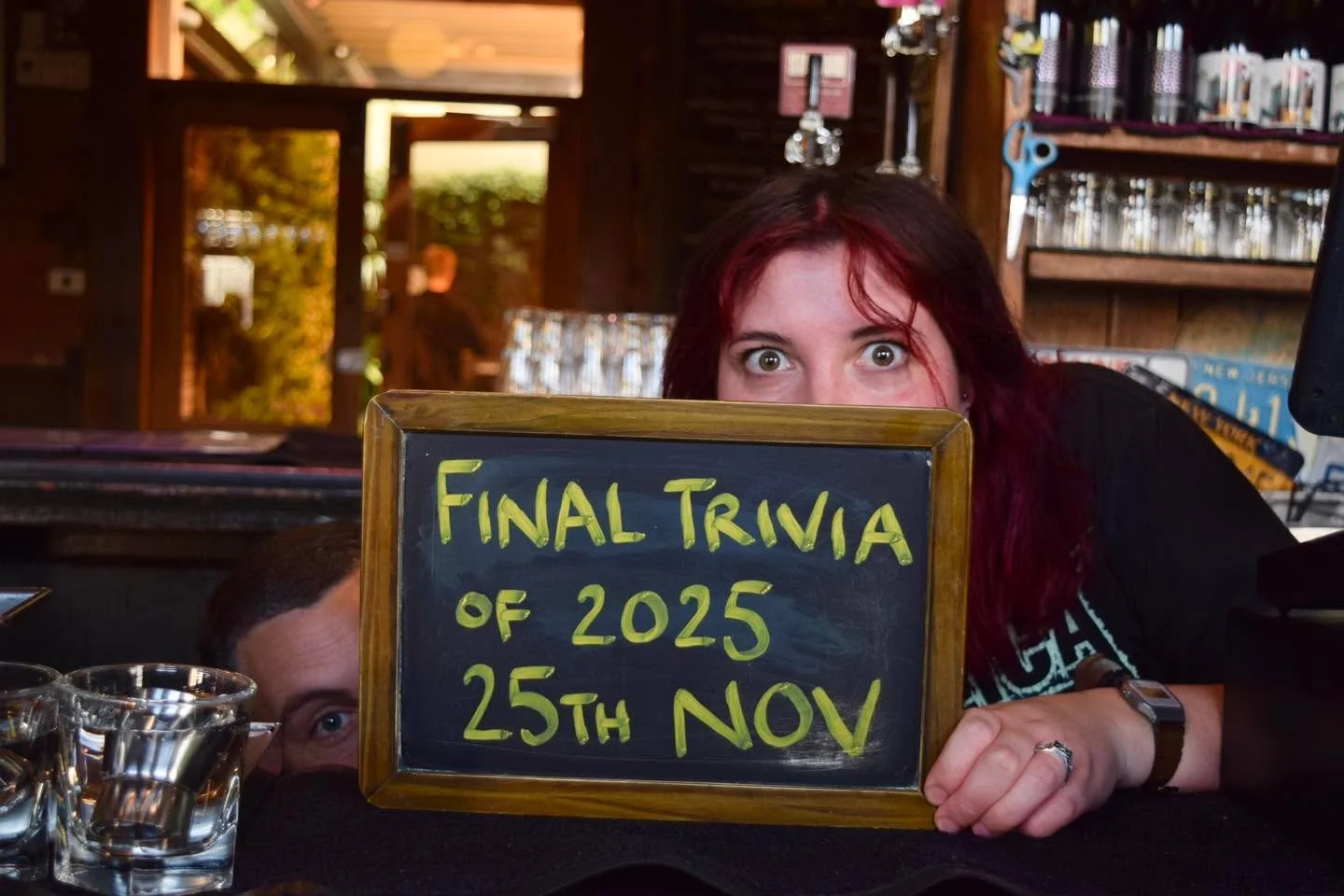 The last Trivia of 2025 will be on Tuesday the 25th of November at 7pm! 

Make a booking via our website or try your luck with a spot in the front bar! 

We&rsquo;ve had such a fun year of Trivia with many a great (and inappropriate) drawing in &lsqu