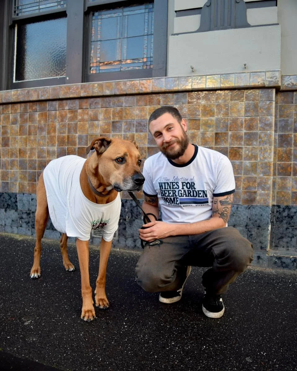 Our beer garden is dog friendly (on leash of course!) and we have plenty of t-shirts available. 

Head to our website to order a fridge tee in the maroon (as worn by Rudiger) or ringer style (as worn by Nick), the perfect Christmas present.

Availabl