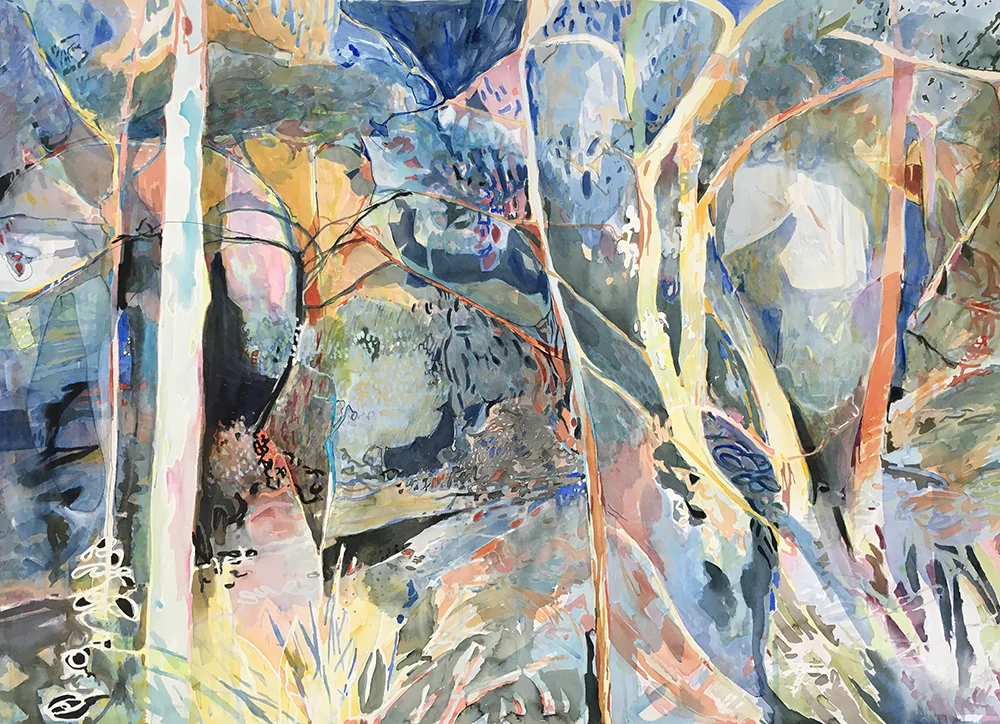 “Fresco” 112cm x 134cm, Watercolour on Cotton paper Finalist in John Leslie National Prize for Australian Landscape Painting 2016 $4800
