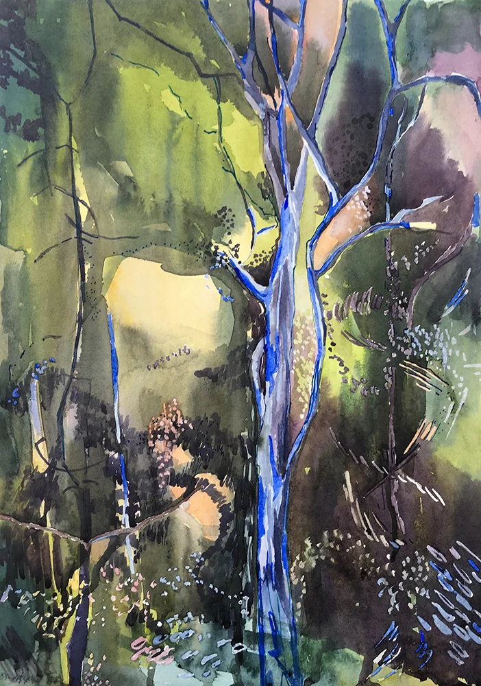 “Dance” SOLD 46cm x 54cm, Watercolour on Paper 2016 $800 framed