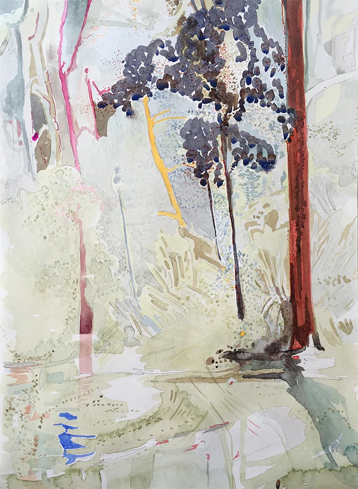 "Dawn" 46cm x 54cm, Watercolour on Paper 2016 $800 framed