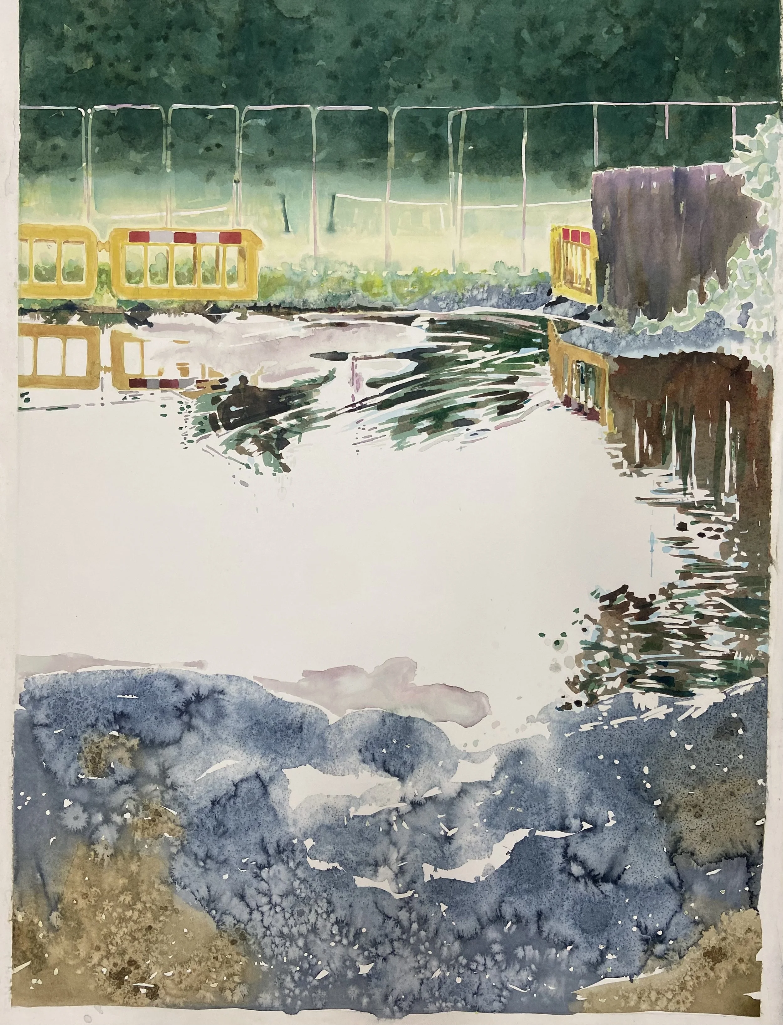 Puddle   Watercolour on paper    56x76cm