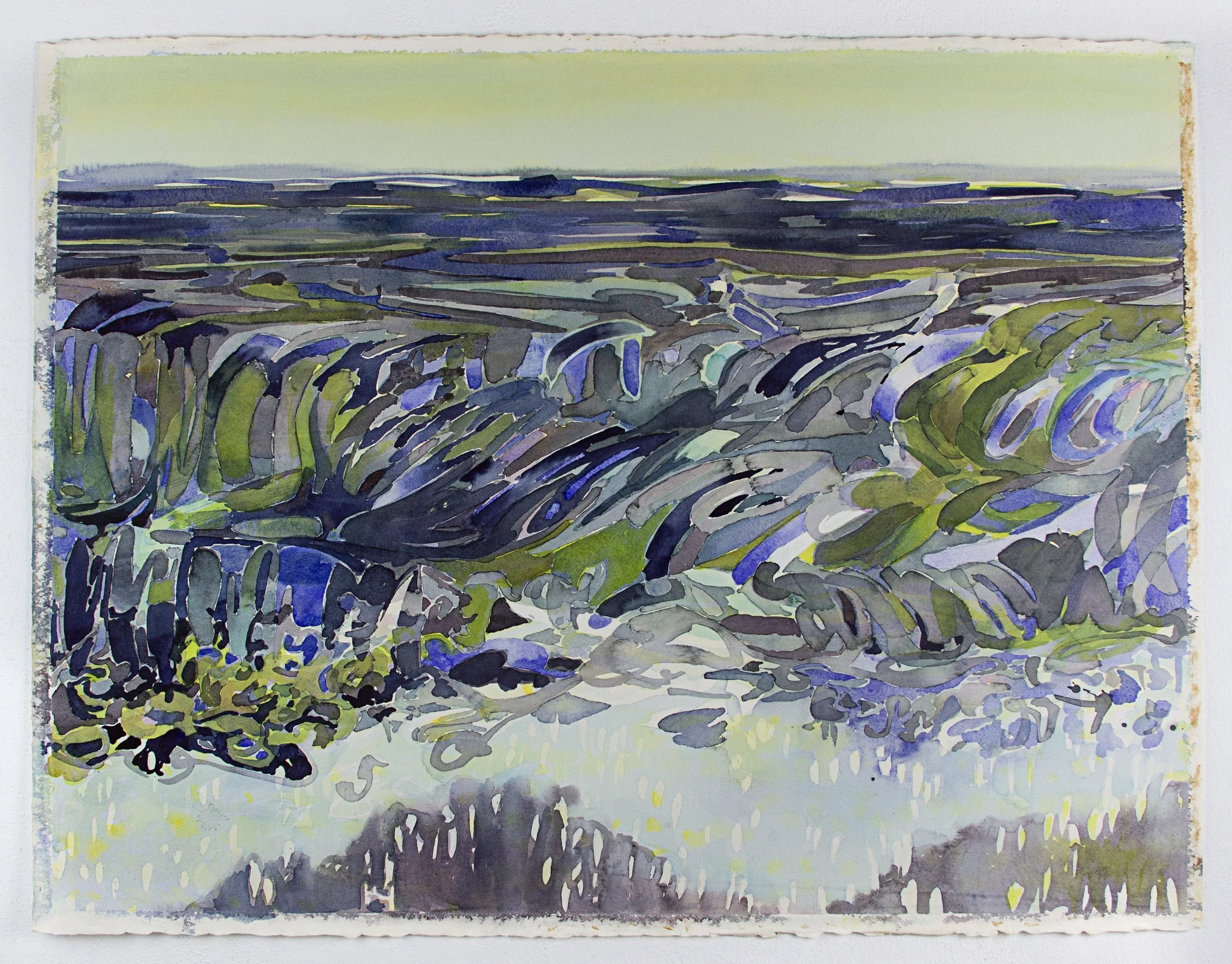 Rhythms    Watercolour on paper  76x56cm