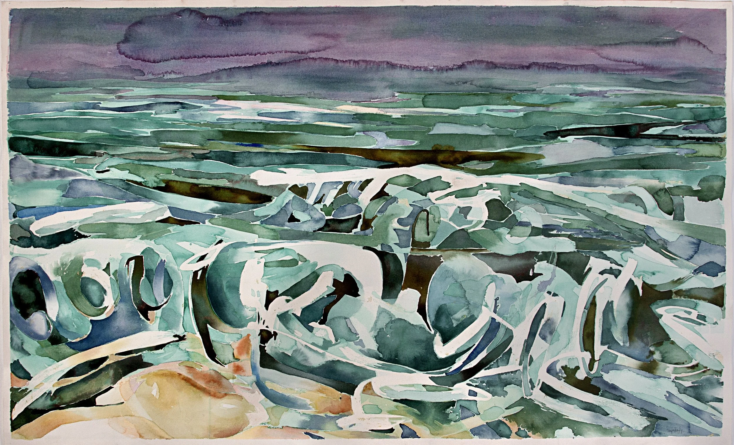 Polyrhythm. watercolour on paper. 160x104cm