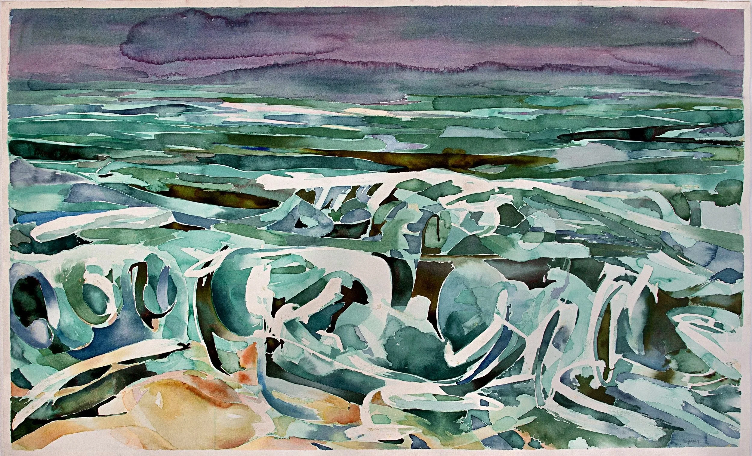 Polyrhythm. watercolour on paper. 158x101cm