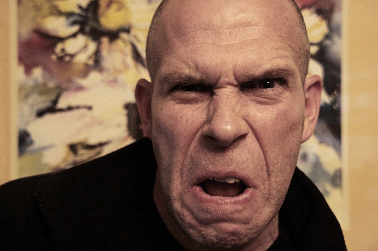 A man in the throes of Airbnb anger.