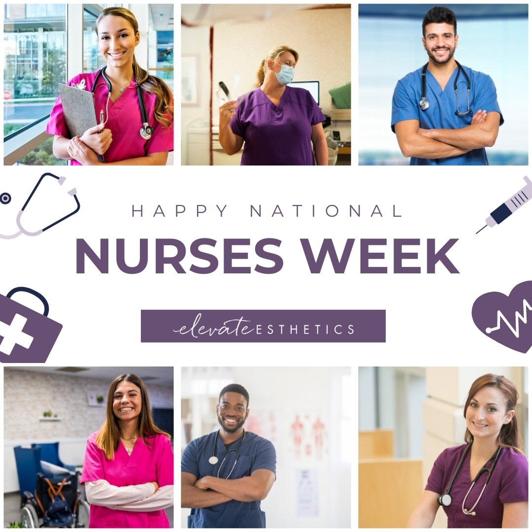 🌟 Calling all heroes in scrubs! 🌟 It's National Nurses Week and it's our turn to take care of YOU. From May 6th through 11th, all nurses receive 15% off their service at Elevate Esthetics as a big THANK YOU for all you do. 💖 Just flash your nurse'