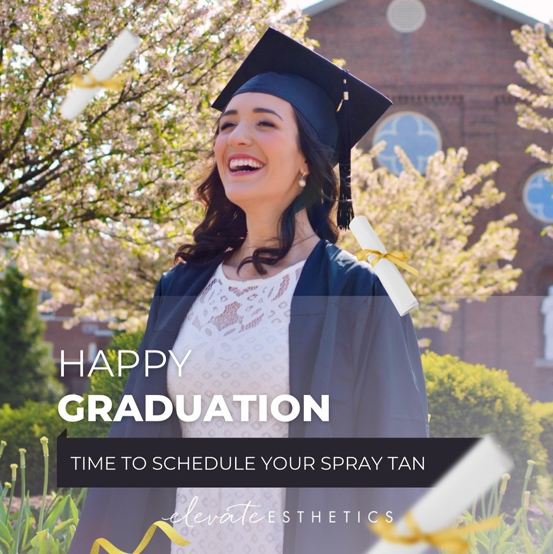 🎓✨Graduation cap? Check. Gown? Check. Glow? Let&rsquo;s get you on the checklist! Graduation season is here, and it&rsquo;s your time to shine&mdash;literally. Don&rsquo;t let your big moment be anything less than radiant. 

Schedule your spray tan 