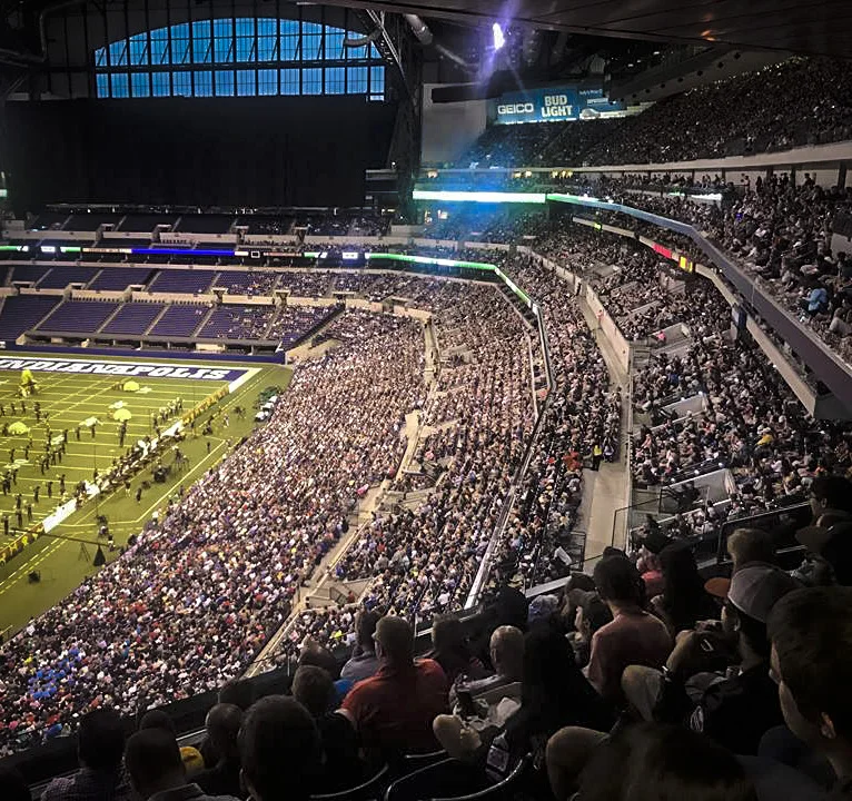 Participants, staff, and 23,342 paying fans at the 2017 DCI world championships