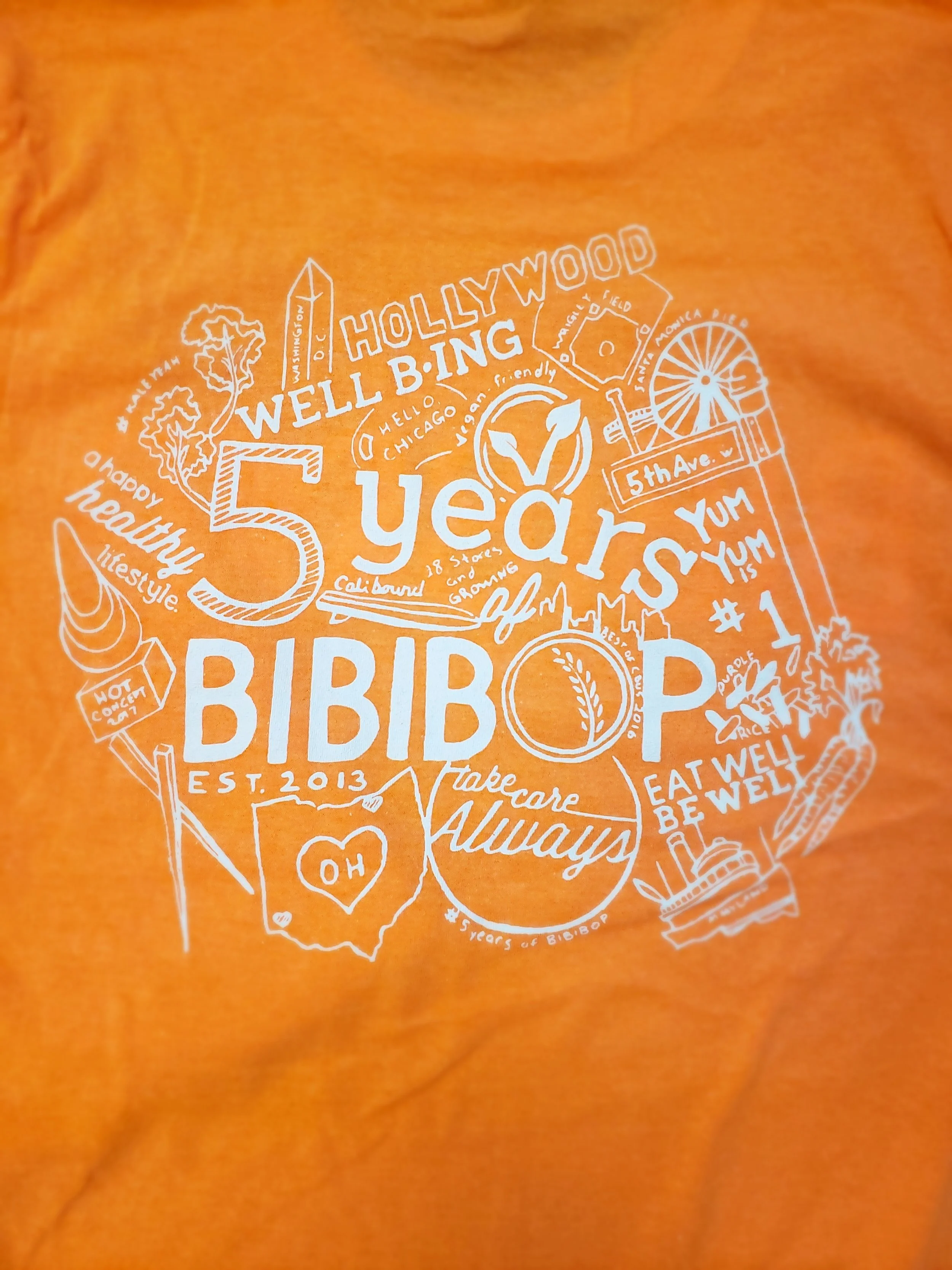 Final silk screen of the 5 year illustration