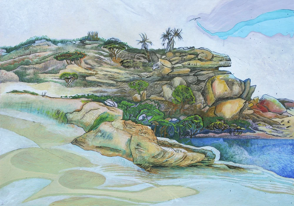 Ageing Process Oil and Mixed Media 300 mm H x 390 mm W ~ Collection - Alan and Therese Harley.