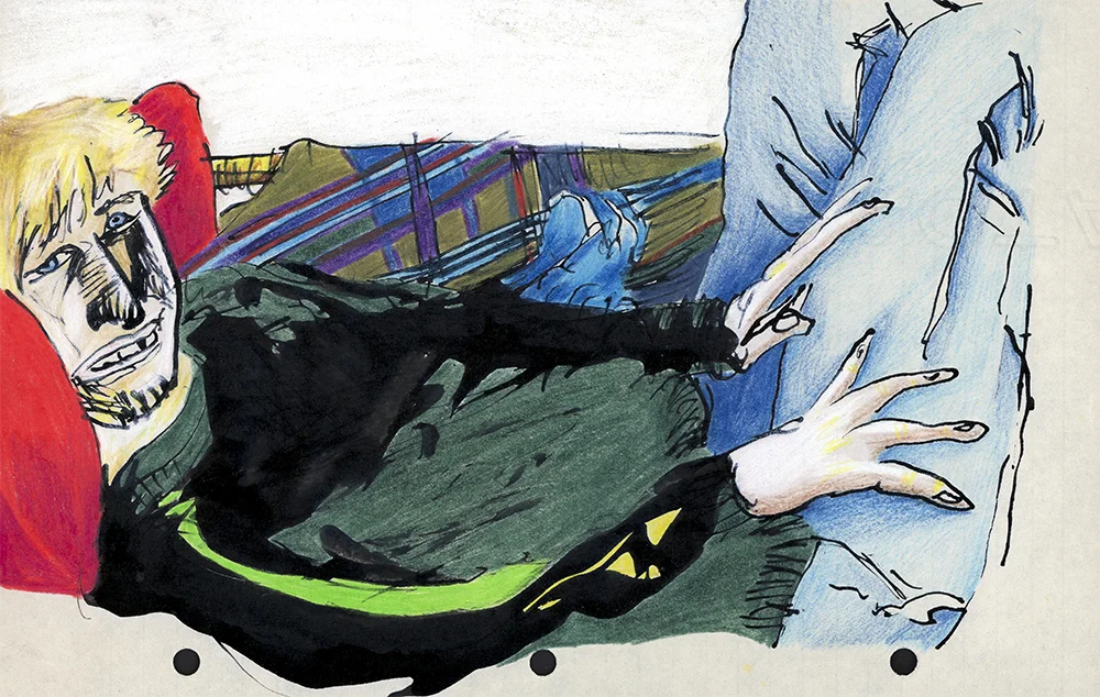 Garth (Various Uglies) 120mm H x 200mm W Ink & Mixed Media on Paper