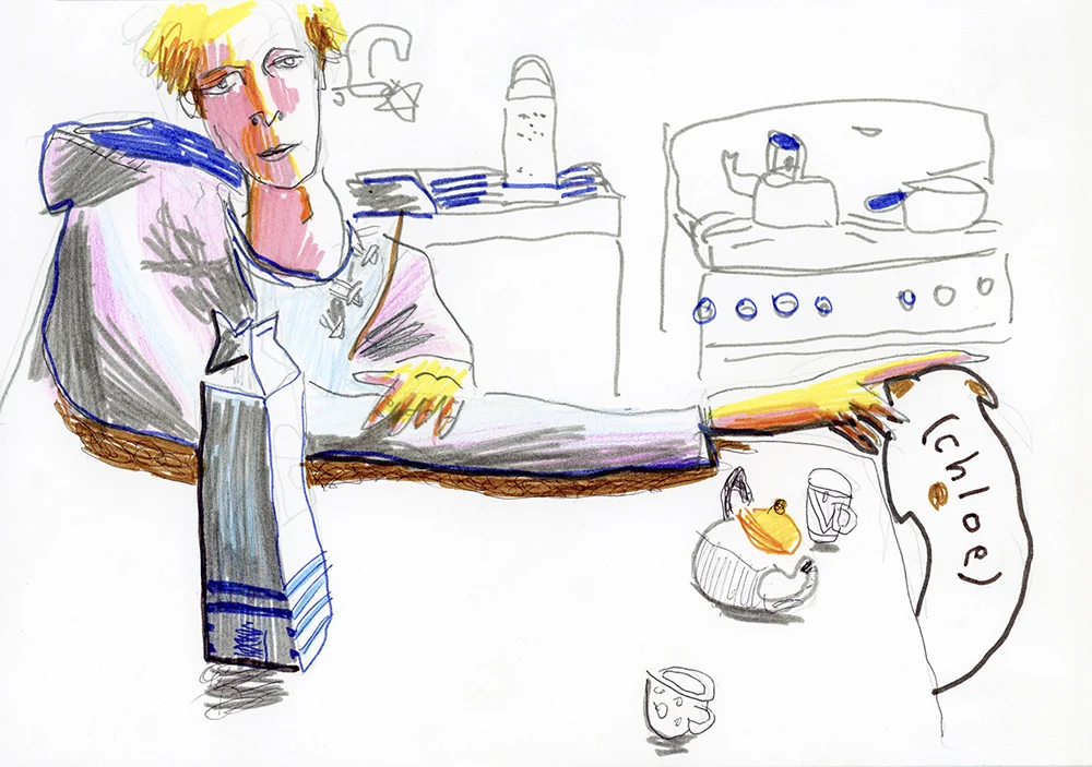Garth and Chloe 200mm H x 300mm W Felt Tip Marker on Paper