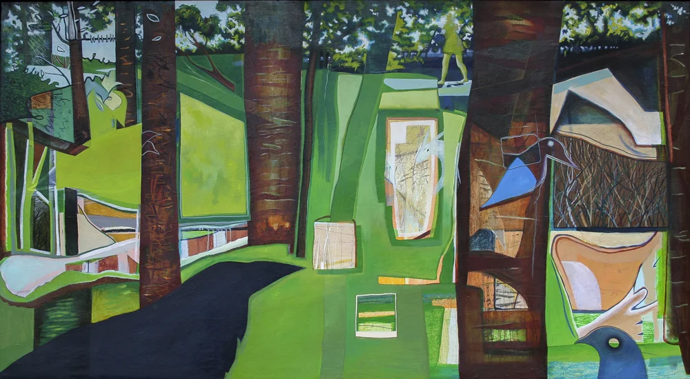 Bois de Bologne (Large Version) 2006 1200mm H x 2160mm W Oil / mixed Media on board