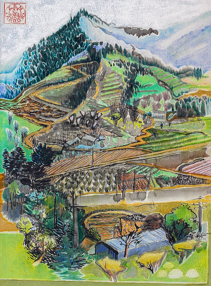 Providence (Jeollanum Buk-Do, Korea) (final) 410mm H x 295mm W Graphite, Ink & Water Based Materials on Acid Free Paper