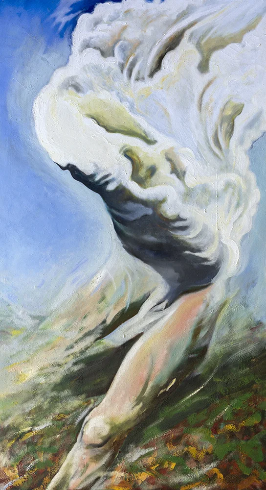 Coming To An Understanding1485mm H x 820mm WOil and Mixed Media on Canvas 1987 - AVAILABLE