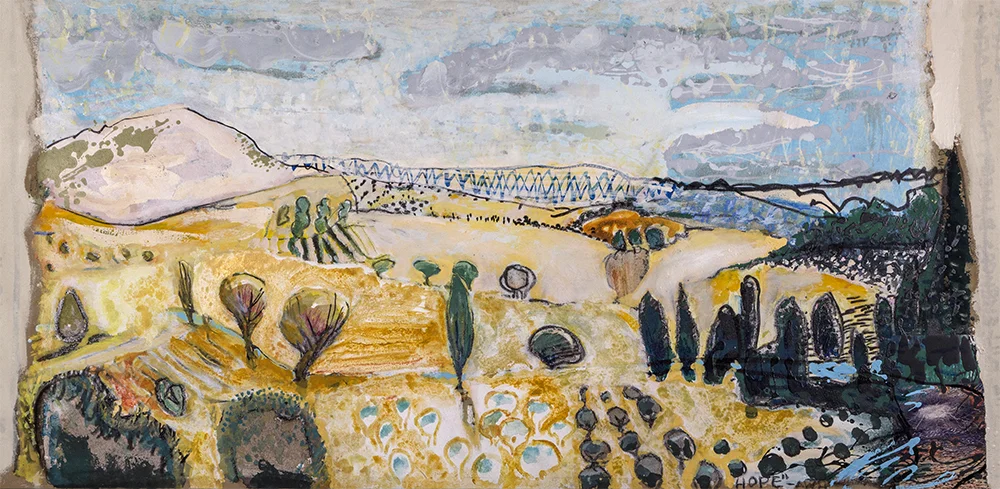 Hope 830mm H x 1770mm W Oil and Mixed Media on Canvas