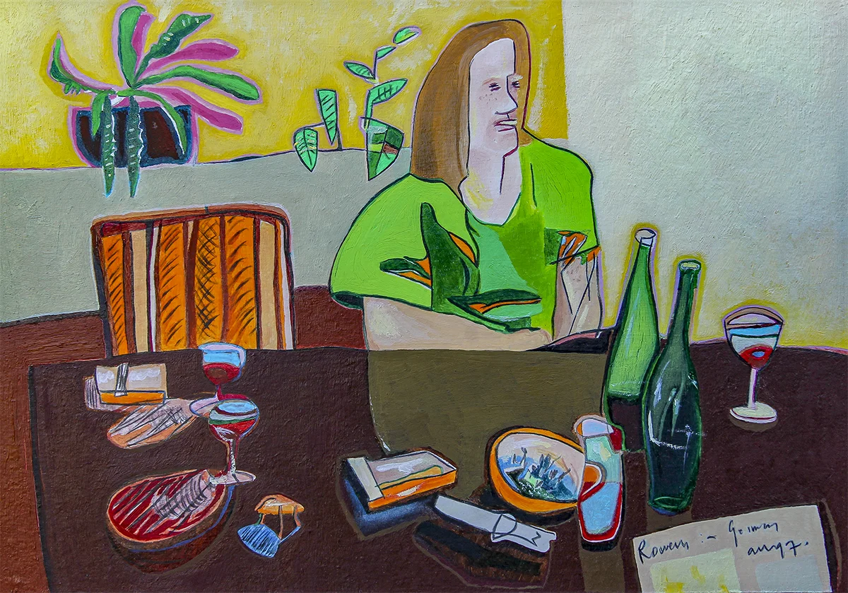 Rowena In Germany 210mm H x 300mm W Oil and Mixed Media 1997 - AVAILABLE