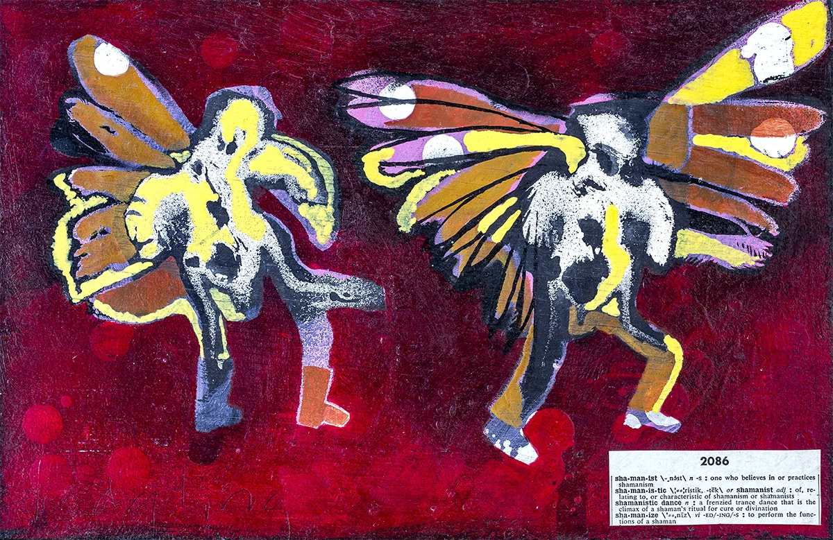 Shamen 180mm H x 230mm W Oil and Mixed Media Collection – Yang Jin Yong