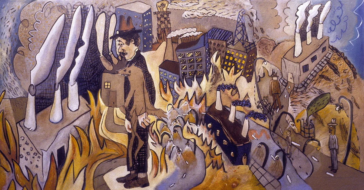 Deception3700 mm H x 1600 mm WOil &amp; Mixed media on Canvas 1992