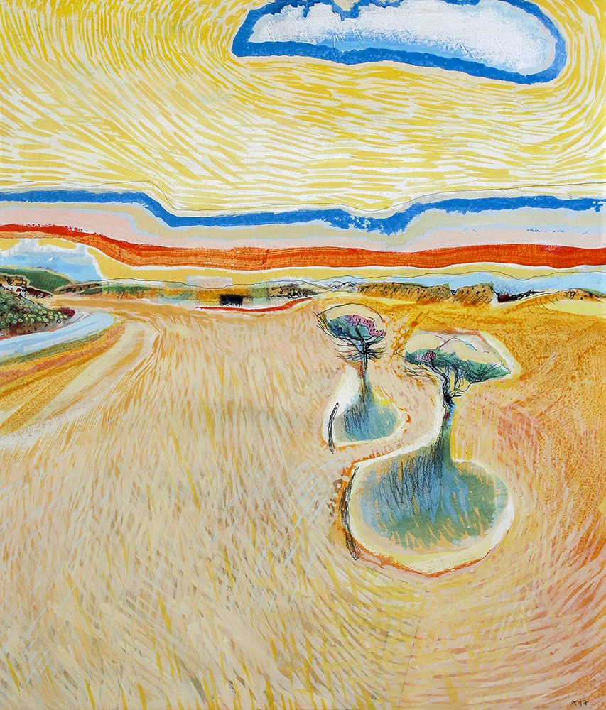 Disappearance440mm H X 390mm WOil &amp; Mixed Media