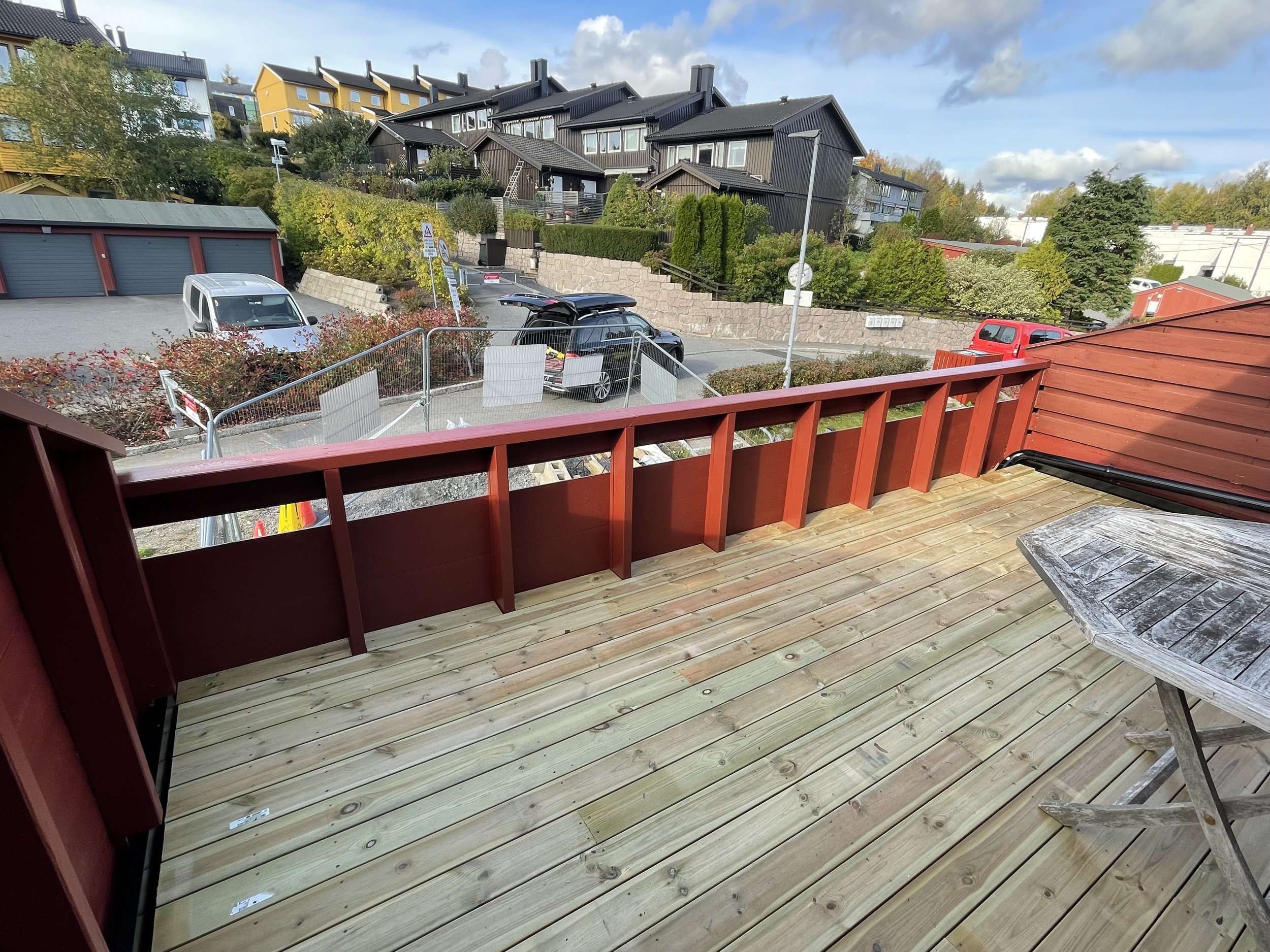 Ny terrasse over tilbygg