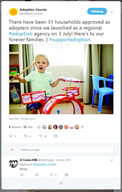 Adoption Counts were excited to announce that 31 households had been approved for adoption since their launch in July.