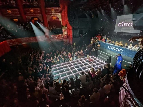 LED letters and lighting at a corporate event