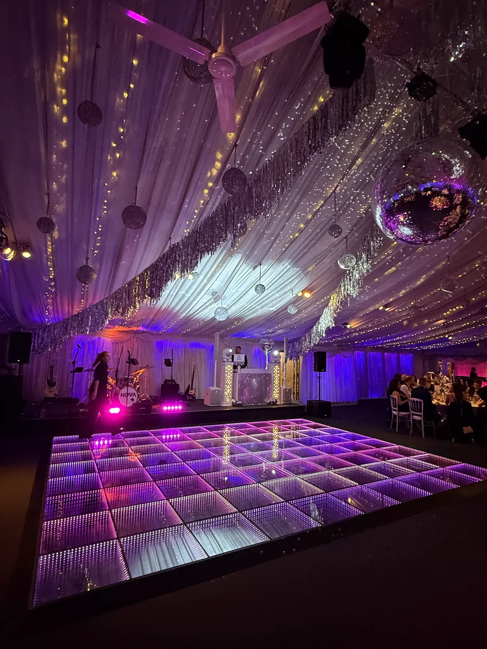 3D Infinity dancefloor setup at Heaton House Farm in Cheshire