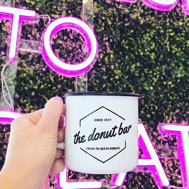 Need a gift for Dad!? Why not grab him a box of dones and one of our tin camper mugs! [4pack of dones = $12 || mugs =$15 OR $25/set of 2 &mdash;taxes included!] SUNDAY 4PACK: 2 cookies&amp;cream + 2 Skor 🍩⛺️☕️. Sunday morning pickup 10AM-12PM. Place